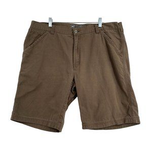 REI Organic Cotton Cargo Chino Shorts Men's Size 40w 10L Brown 6 Pocket